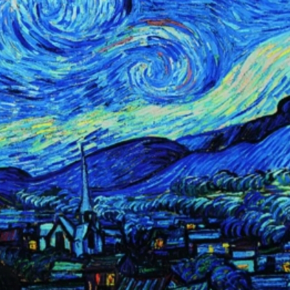 Black Light Starry Night Vincent Van Gogh Big Wall Tapestry UV Blacklight New - Picture 8 of 11